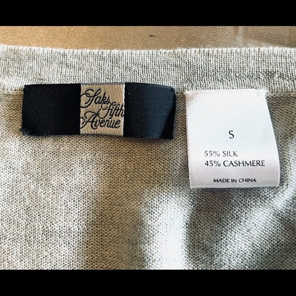 NWOT Saks Fifth Avenue Ruffle Cardigan Sweater S - Picture 3 of 6